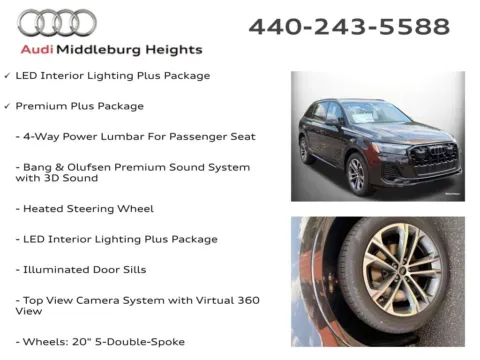 More photos of 2026 Audi Q7 45 Premium Plus at Audi Middleburg Heights, OH