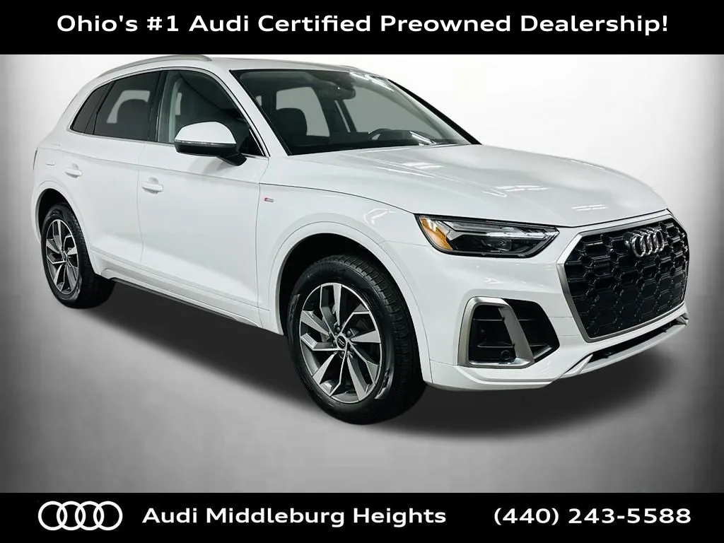 White 2024 Audi Q5 45 S line Premium Plus for sale in Middleburg Heights, OH