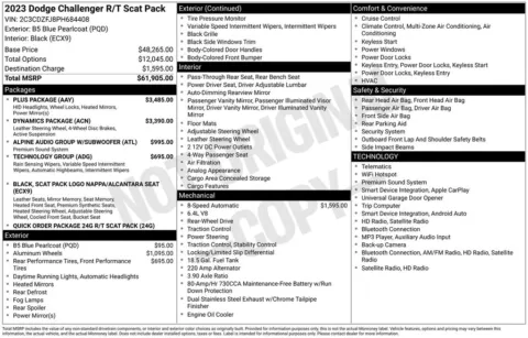 Another view of 2023 Dodge Challenger R/T Scat Pack for sale in Middleburg Heights, OH at Audi Middleburg Heights