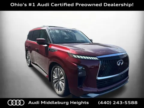 Red 2025 INFINITI QX80 LUXE for sale in Middleburg Heights, OH