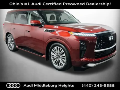 Red 2025 INFINITI QX80 LUXE for sale in Middleburg Heights, OH