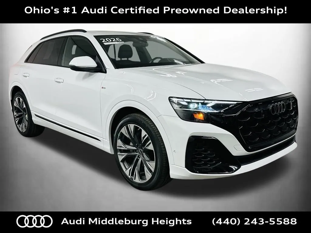 White 2026 Audi Q8 55 Premium Plus for sale in Middleburg Heights, OH