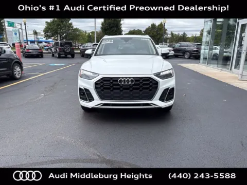White 2024 Audi Q5 45 S line Premium Plus for sale in Middleburg Heights, OH