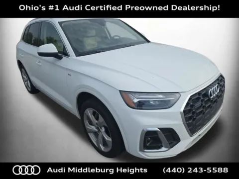 White 2024 Audi Q5 45 S line Premium Plus for sale in Middleburg Heights, OH