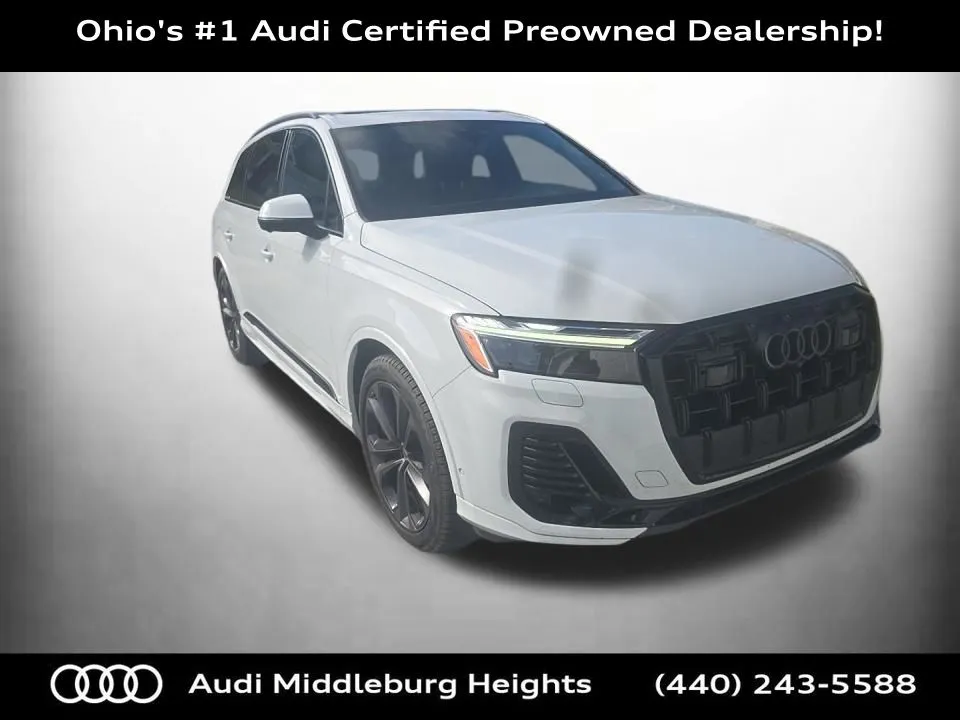 White 2025 Audi Q7 55 Premium Plus for sale in Middleburg Heights, OH