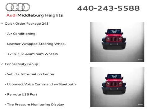 Another view of 2016 Jeep Wrangler Sport for sale in Middleburg Heights, OH at Audi Middleburg Heights