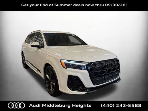White 2026 Audi Q7 55 Premium Plus for sale in Middleburg Heights, OH