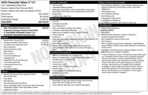 Another view of 2023 Chevrolet Tahoe LT for sale in Middleburg Heights, OH at Audi Middleburg Heights