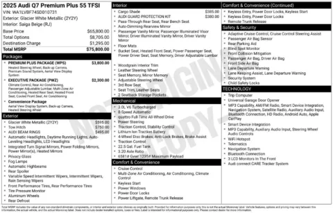 Another view of 2025 Audi Q7 55 Premium Plus for sale in Middleburg Heights, OH at Audi Middleburg Heights