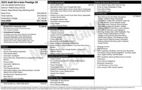 Another view of 2023 Audi Q4 e-tron Prestige for sale in Middleburg Heights, OH at Audi Middleburg Heights