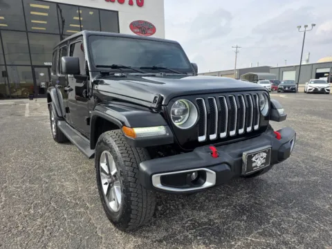 Black 2018 JEEP WRANGLER UNLIMI SAHARA for sale in Abilene, TX