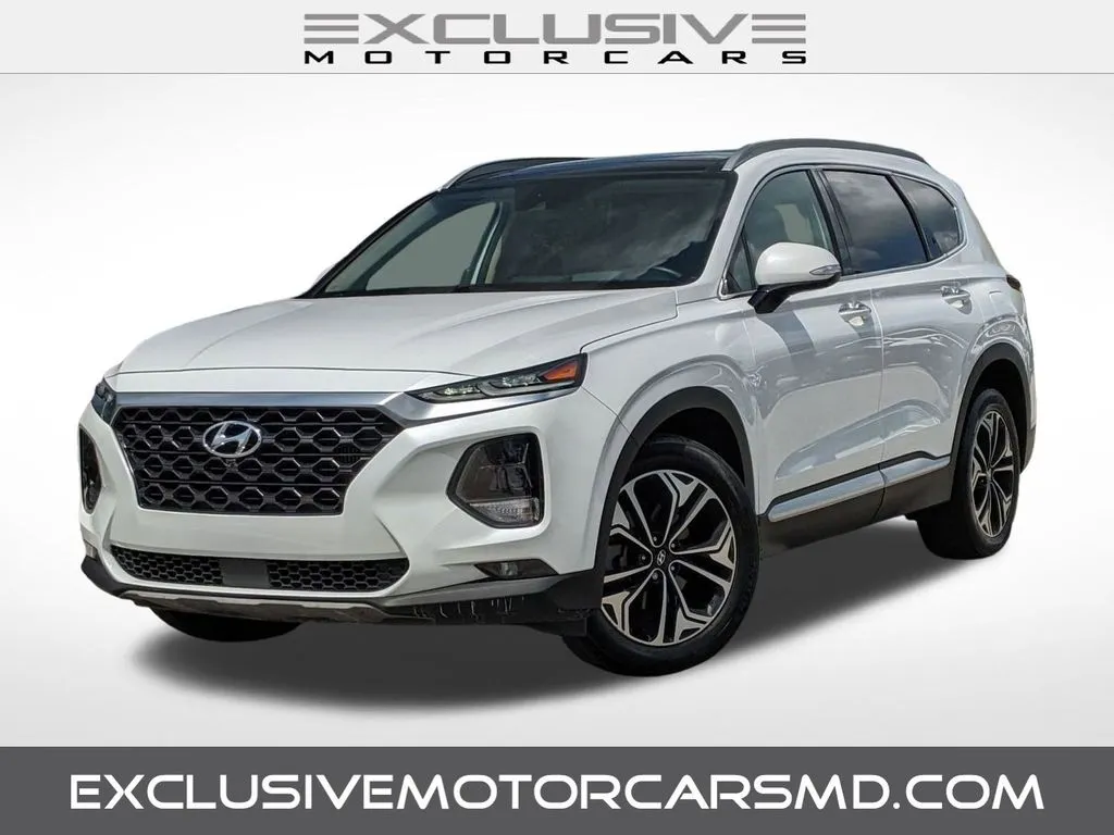 White 2019 Hyundai Santa Fe Ultimate for sale in Randallstown, MD
