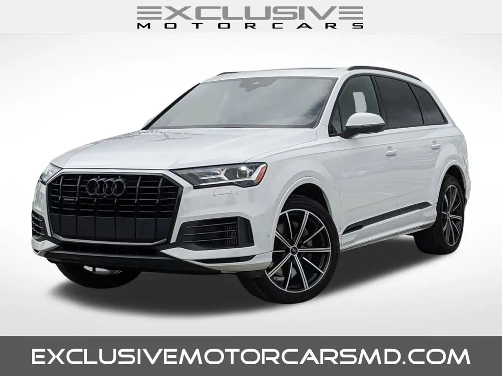 White 2021 Audi Q7 55 Premium Plus for sale in Randallstown, MD
