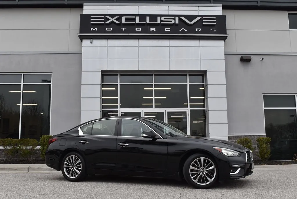 Black 2022 INFINITI Q50 LUXE for sale in Randallstown, MD