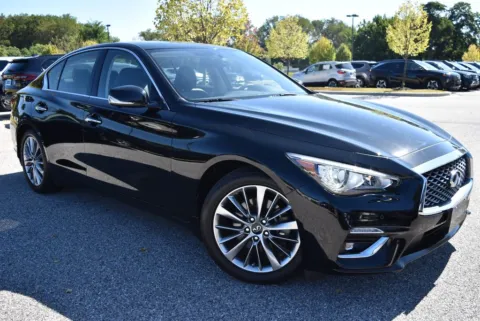 Black 2022 INFINITI Q50 LUXE for sale in Randallstown, MD