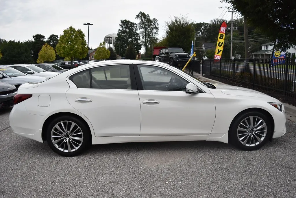 White 2022 INFINITI Q50 LUXE for sale in Randallstown, MD