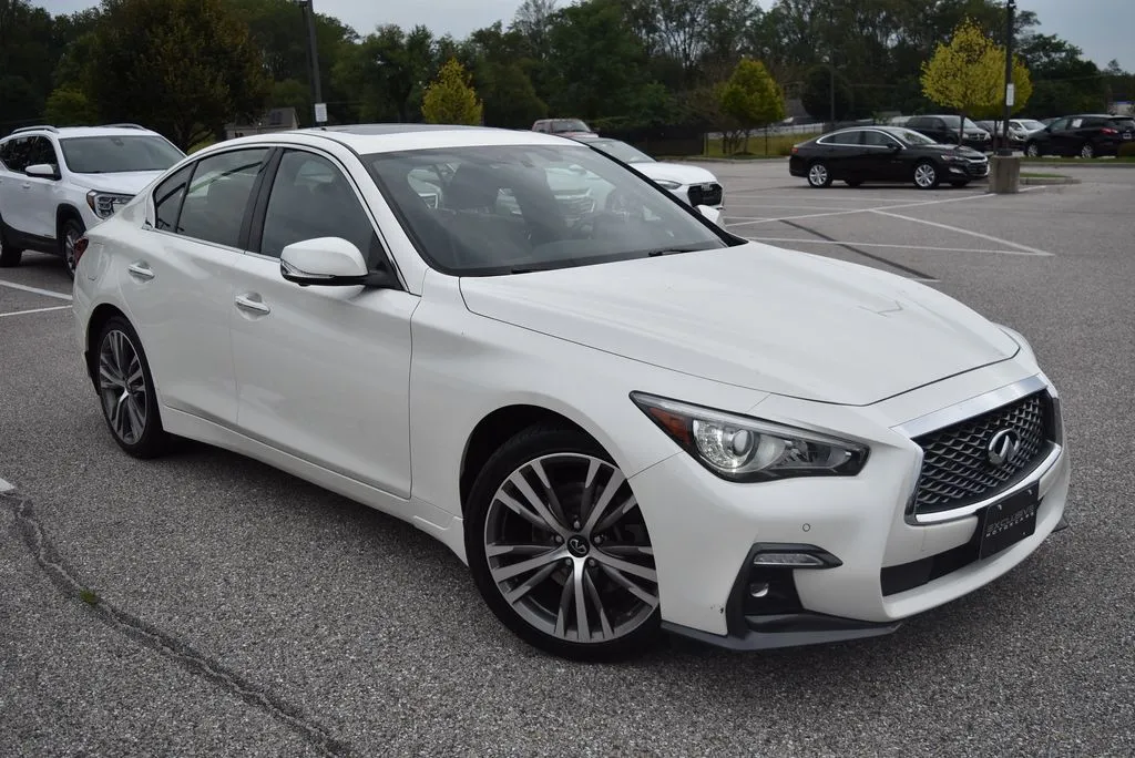 White 2022 INFINITI Q50 SENSORY for sale in Randallstown, MD