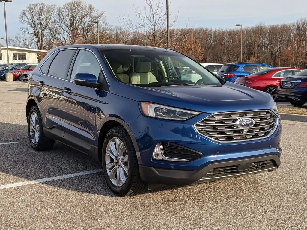 Blue 2020 Ford Edge Titanium for sale in Randallstown, MD