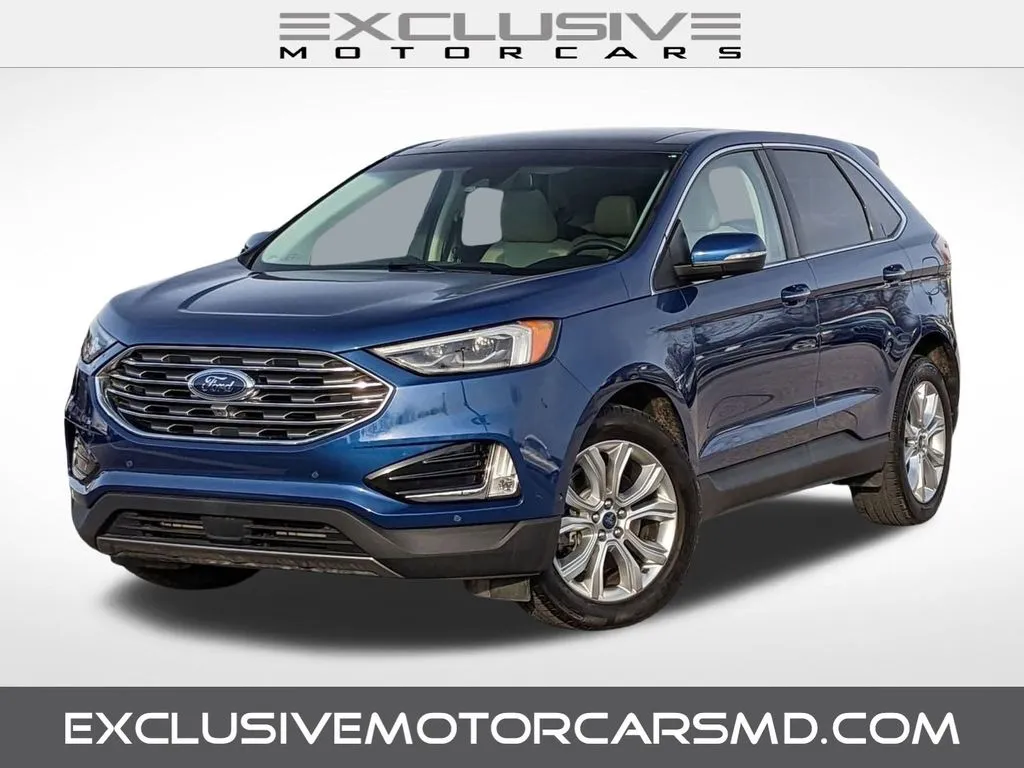 Blue 2020 Ford Edge Titanium for sale in Randallstown, MD