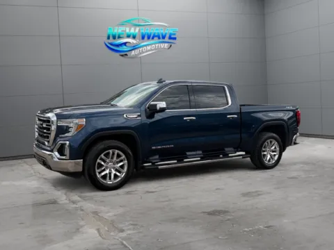 Blue 2020 GMC Sierra 1500 4WD Crew Cab Short Box SLT for sale in Denver, CO