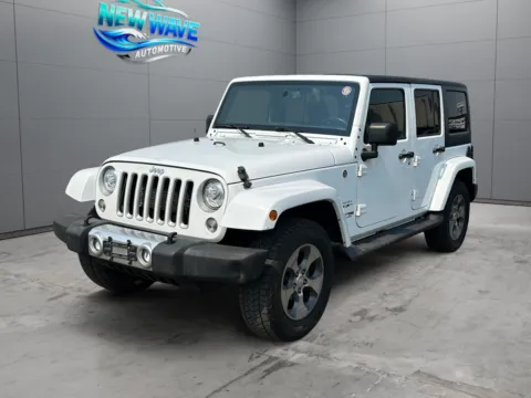 White 2018 Jeep Wrangler JK Unlimite Sahara 4x4 for sale in Denver, CO