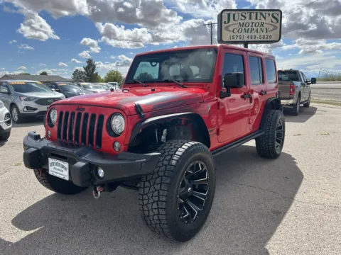 Red 2017 JEEP WRANGLER UNLIMI SAHARA for sale in Alamogordo, NM