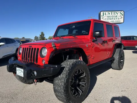 Red 2017 JEEP WRANGLER UNLIMI SAHARA for sale in Alamogordo, NM