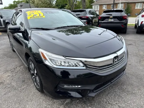Black 2017 HONDA ACCORD TOURING HYBRID for sale in Hobart, IN
