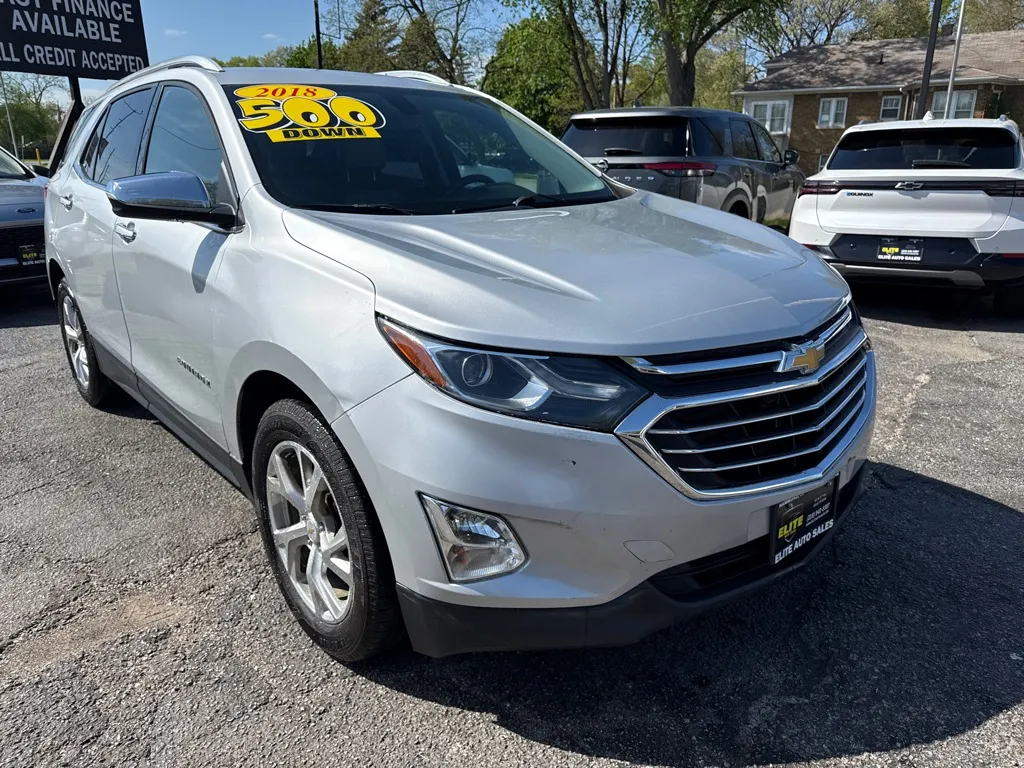 Silver 2018 CHEVROLET EQUINOX PREMIER for sale in Hobart, IN