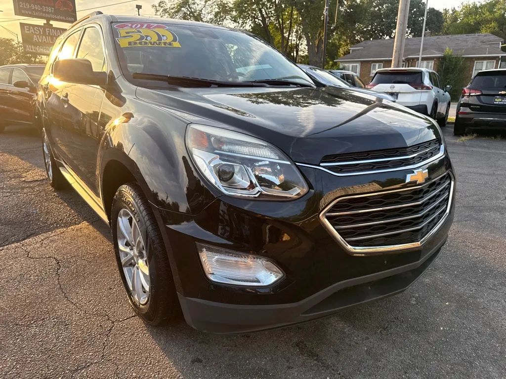 Black 2017 CHEVROLET EQUINOX LT for sale in Hobart, IN