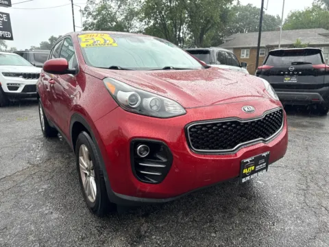 Red 2019 KIA SPORTAGE LX for sale in Hobart, IN
