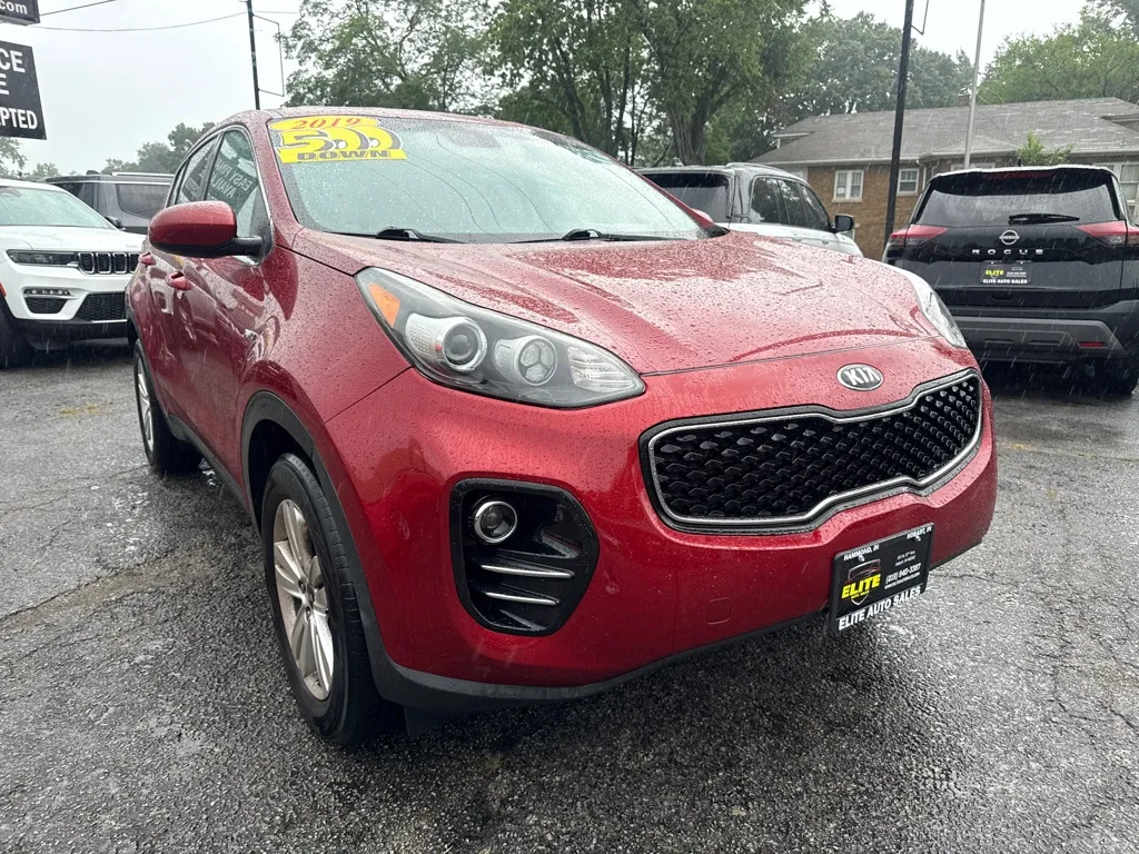 Red 2019 KIA SPORTAGE LX for sale in Hobart, IN