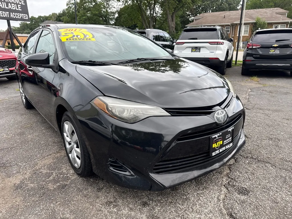 Black 2017 TOYOTA COROLLA L for sale in Hobart, IN