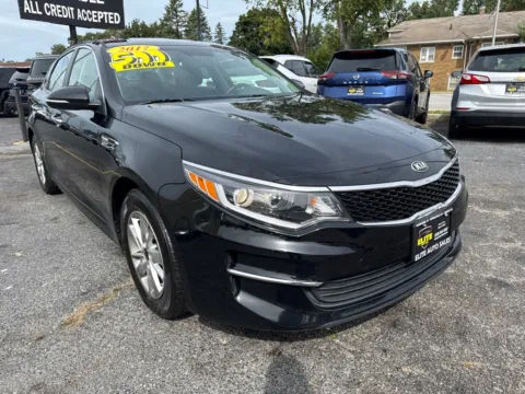 Black 2017 KIA OPTIMA LX for sale in Hobart, IN