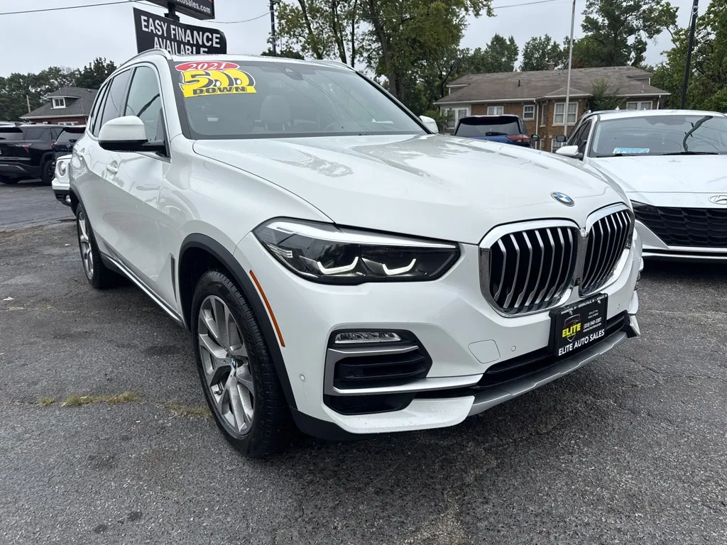 White 2021 BMW X5 XDRIVE40I for sale in Hobart, IN