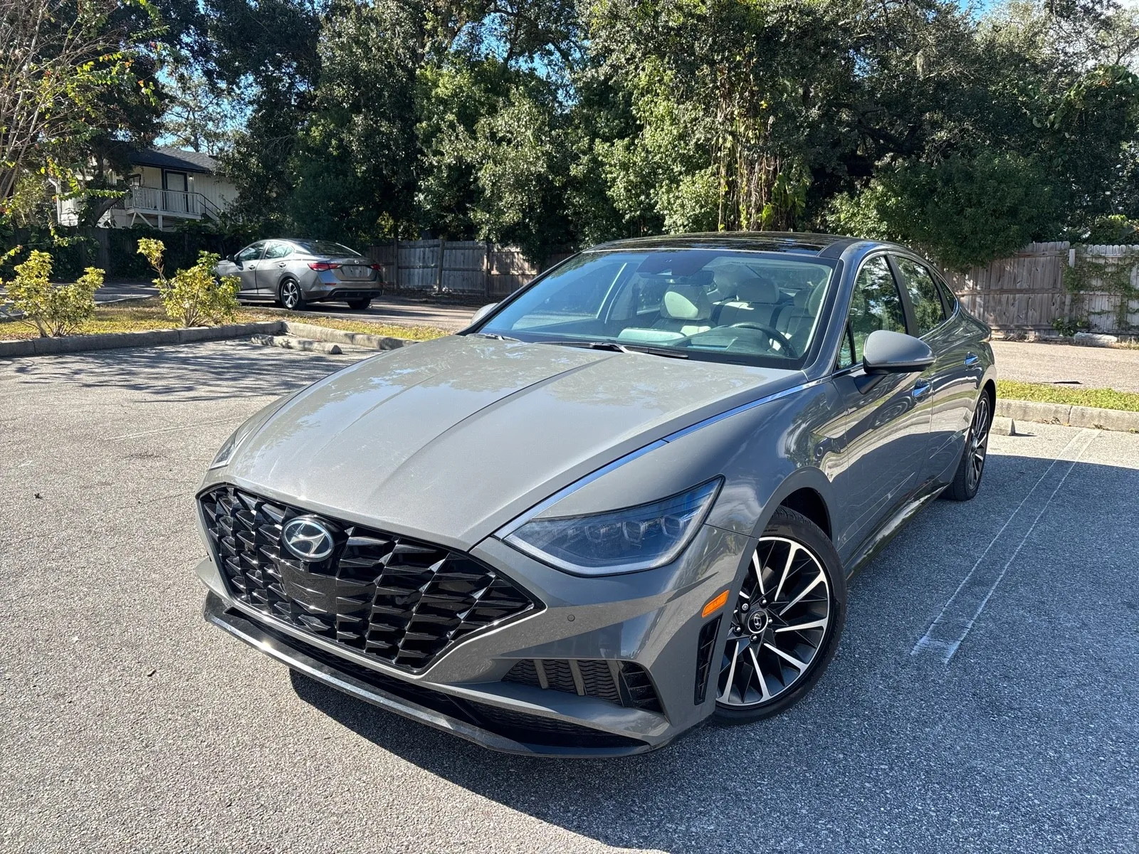 Gray 2021 Hyundai Sonata Limited for sale in Seffner, FL