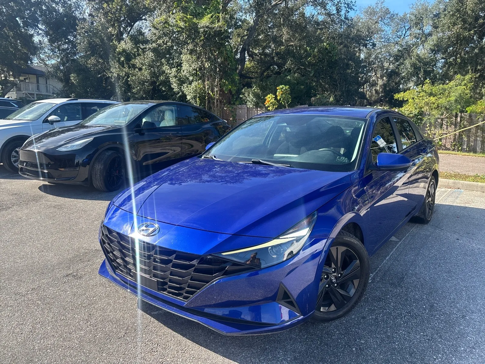 Blue 2021 Hyundai Elantra SEL w/CONVENIENCE PKG. for sale in Seffner, FL