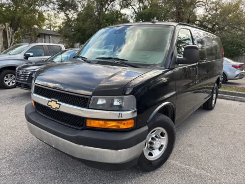 Blue 2019 Chevrolet Express Cargo Van 2500 1WT 135.0 WB for sale in Seffner, FL