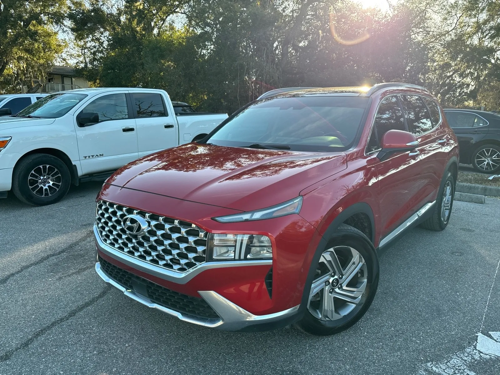 Red 2023 Hyundai Santa Fe SEL w/PREM PKG. LTHR. PANO. NAVI. SOUND. for sale in Seffner, FL