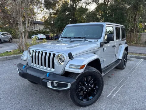 Silver 2022 Jeep Wrangler 4xe Unlimited Sahara for sale in Seffner, FL