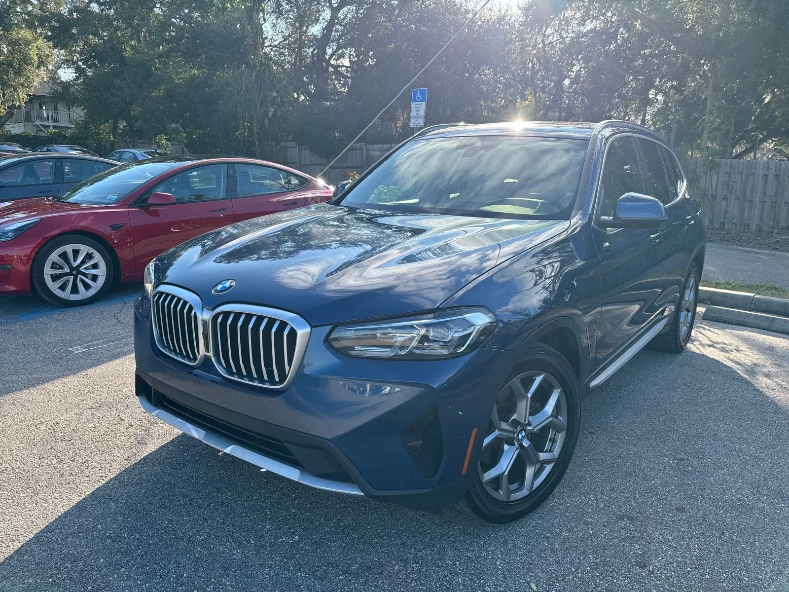 Blue 2024 BMW X3 sDrive30i w/CONVENIENCE PKG. PANO SUNROOF for sale in Seffner, FL