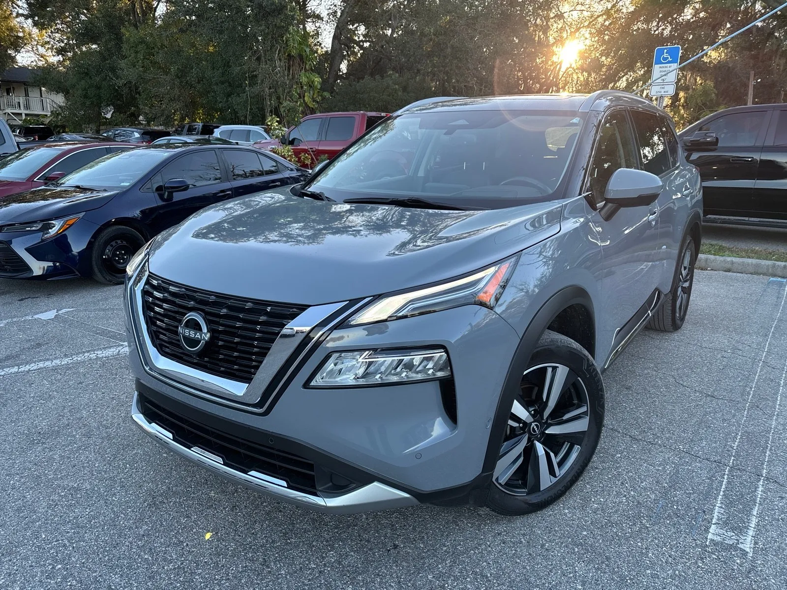 Silver 2023 Nissan Rogue Platinum AWD for sale in Seffner, FL