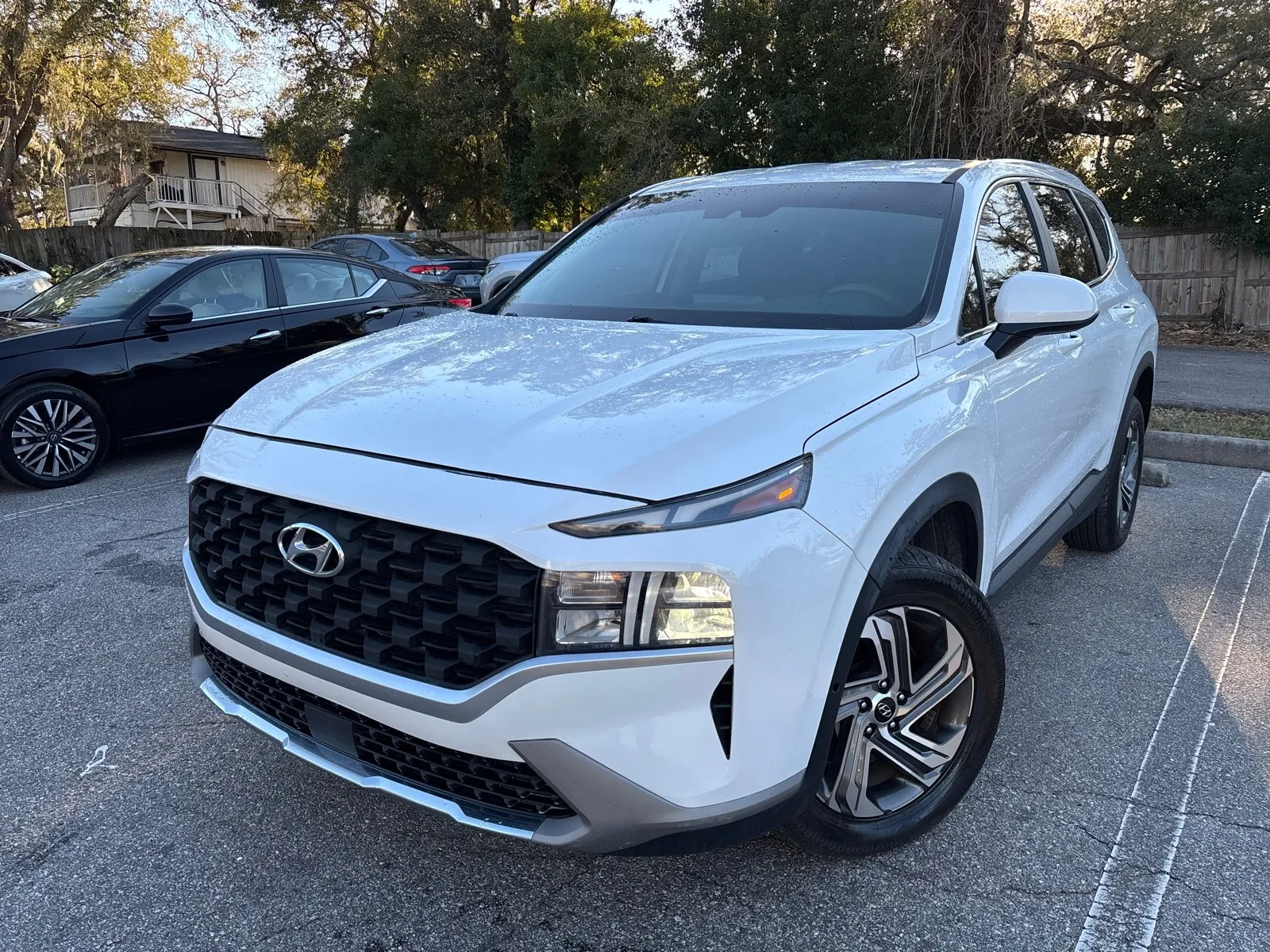 Black 2021 Hyundai Santa Fe SE for sale in Seffner, FL