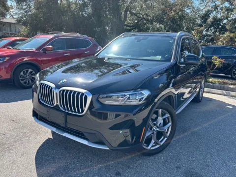 Black 2022 BMW X3 w/CONVENIENCE PKG. PANO SUNROOF sDrive30i for sale in Seffner, FL