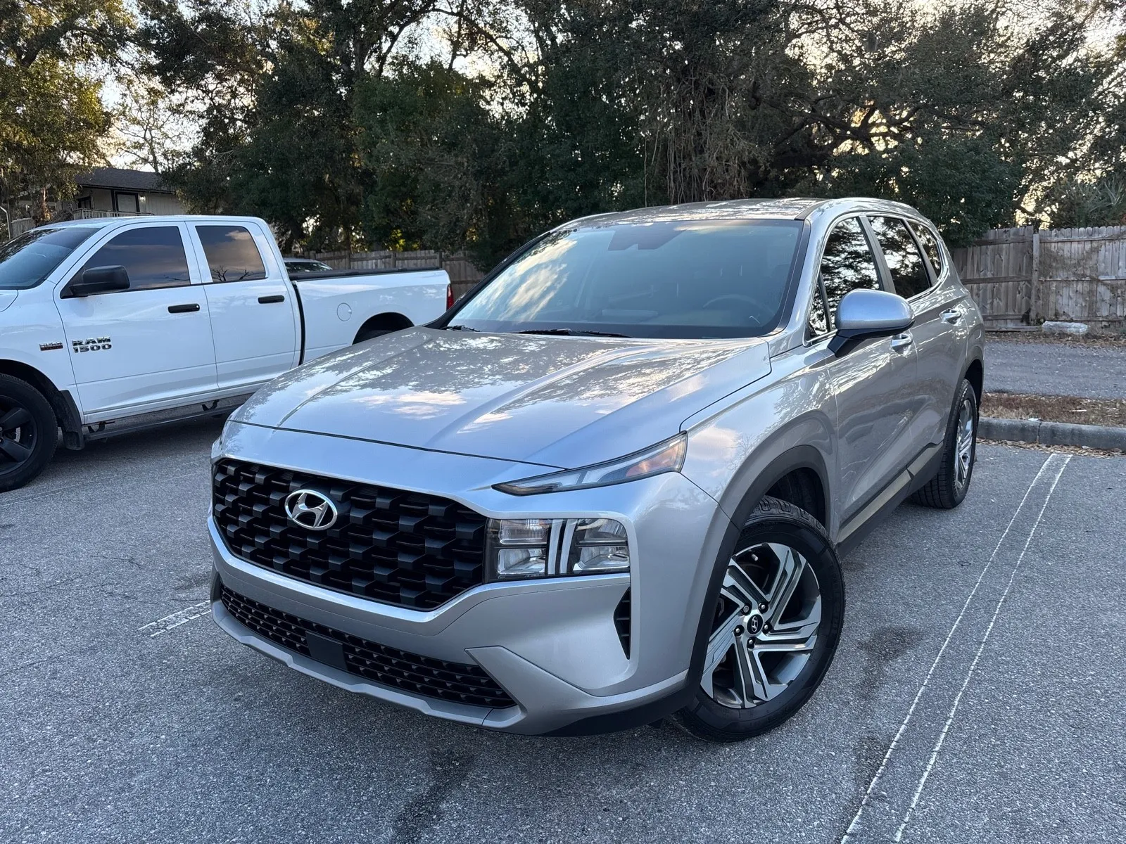 Black 2021 Hyundai Santa Fe SE for sale in Seffner, FL