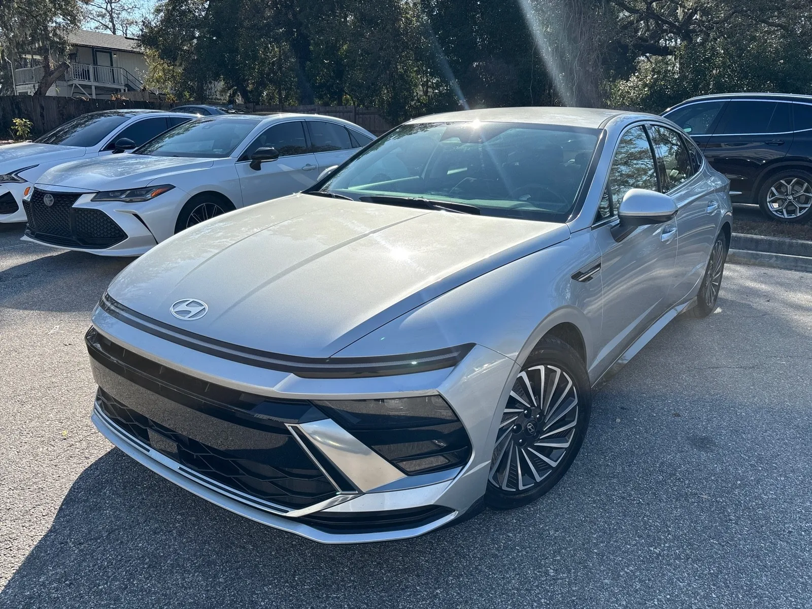 Silver 2025 Hyundai Sonata Hybrid SEL for sale in Seffner, FL