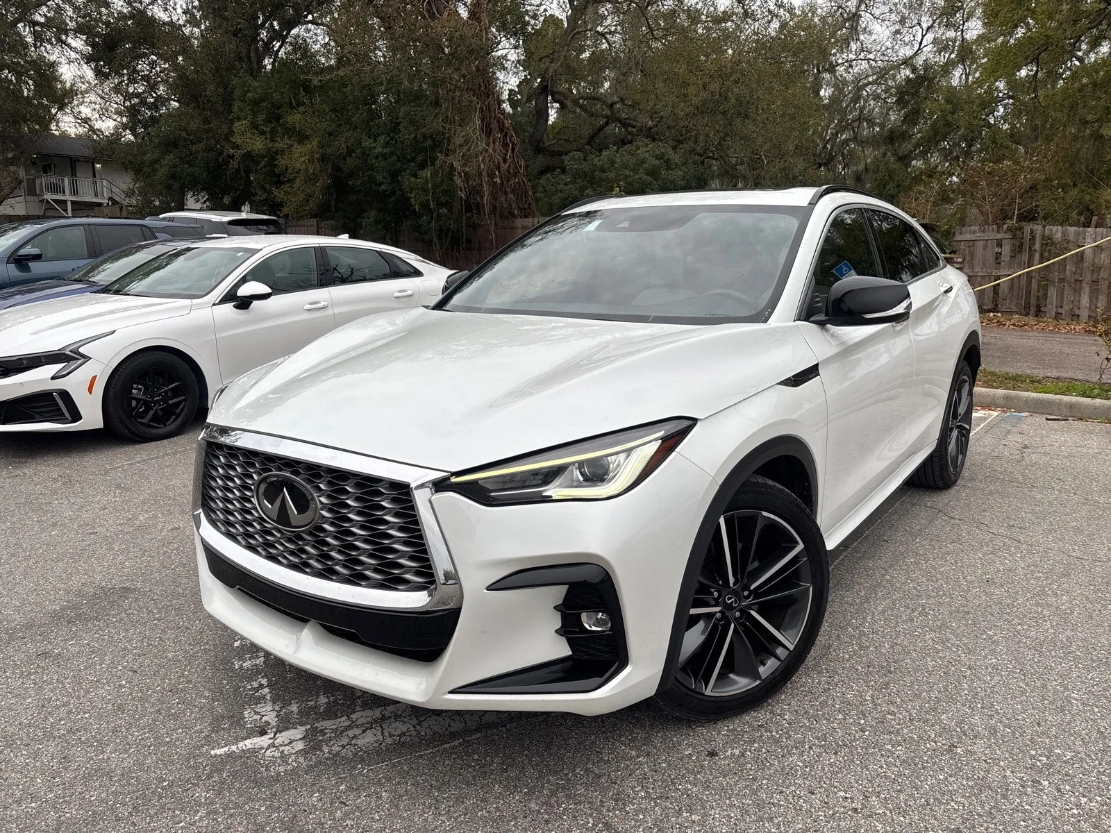 White 2024 INFINITI QX55 LUXE AWD for sale in Seffner, FL