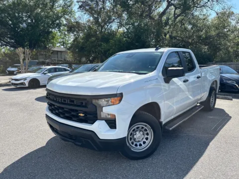 Blue 2023 Chevrolet Silverado 1500 Work Truck V8 EXT. CAB for sale in Seffner, FL
