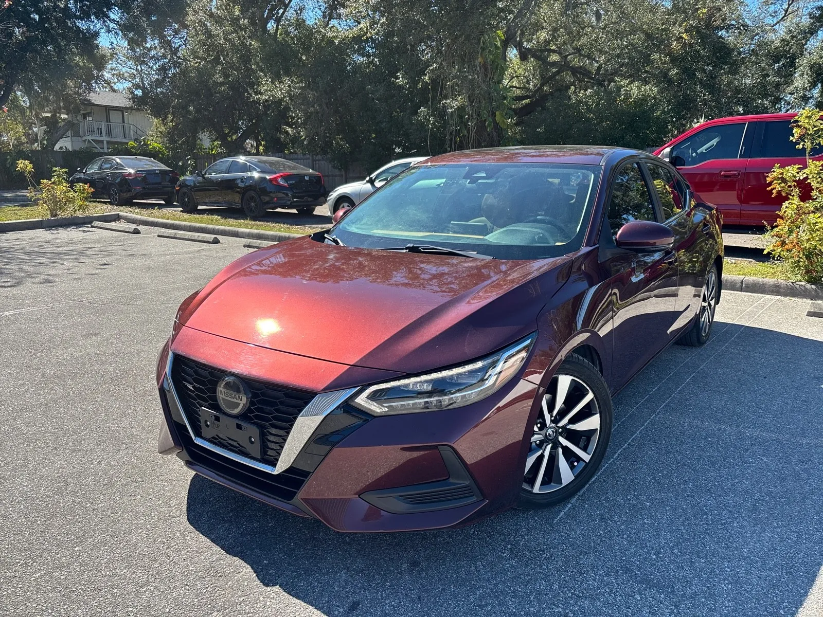 Silver 2020 Nissan Sentra SV w/PREMIUM PKG. LTHR. SUNR. for sale in Seffner, FL