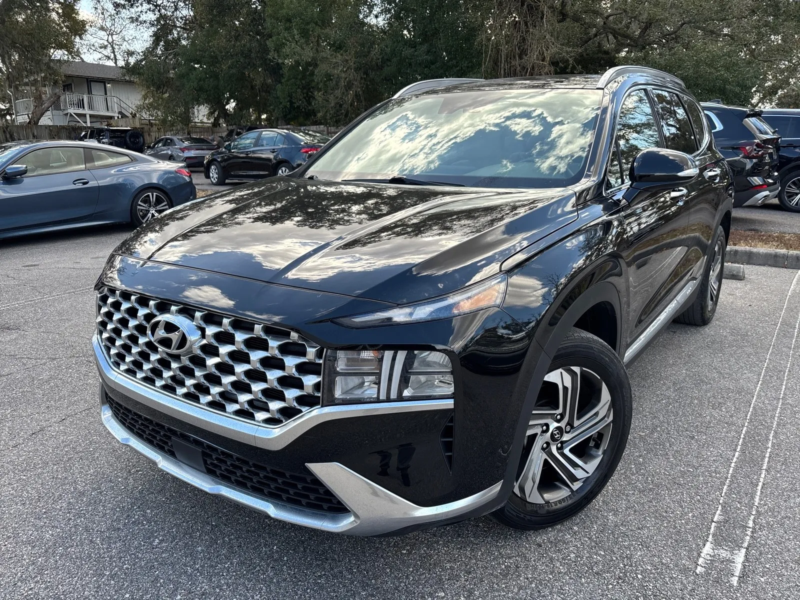Black 2022 Hyundai Santa Fe SEL W/PREMIUM PKG. LTHR. PANO. SOUND. for sale in Seffner, FL